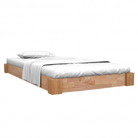 Bed Frame Natural Oak Solid Oak Wood Single Durable Bed...