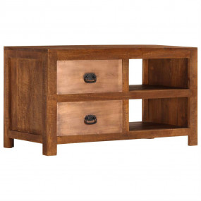 Coffee Table Light Brown Solid Mango Wood 35.4x15.7x19....