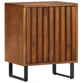 Bedside Cabinet Honey Solid Mango Wood Medium Bedside C...