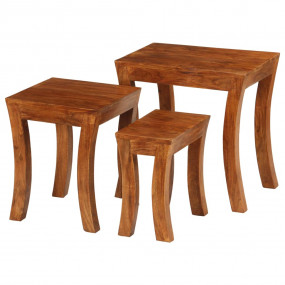 Nesting Table Brown with a honey touch finish Solid aca...