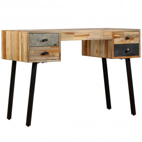 Writing Desk Reclaimed Wood Reclaimed Teak, Steel 43.3 ...