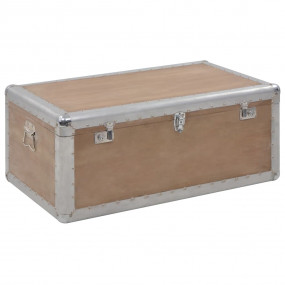 Storage Box Brown Solid fir wood, MDF, non-woven fabric...