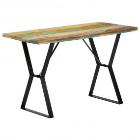 Dining Table Multicolored Solid reclaimed wood and powd...