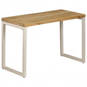 Dining Table Natural wood and white Solid mango wood an...