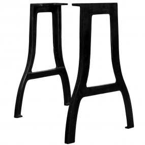 Dining Table Leg Set of 2 Black Cast iron Regular Durab...
