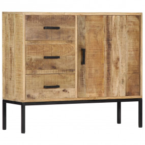 Sideboard Mango Wood with Iron Solid Mango Wood Medium ...
