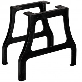 Coffee Table Leg Set of 2 Black Cast iron Medium
