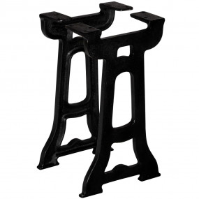 Bench Leg Set of 2 Black Solid Cast Iron 9.8 x 16.1 in ...