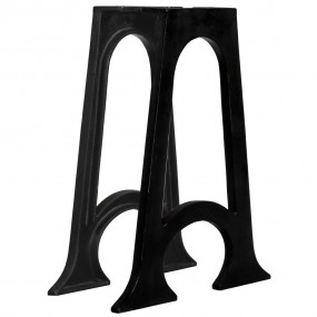 Dining Table Leg Set of 2 Black Cast Iron Medium