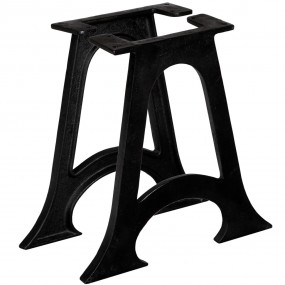 Coffee Table Leg Set of 2 Black Solid Cast Iron Medium ...