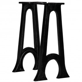 Bench Leg Set of 2 Black Cast iron Medium Durable