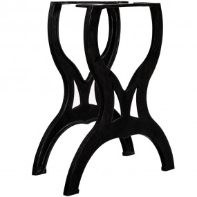 Dining Table Leg Set of 2 Black Cast iron 27.2 x 28.0 i...