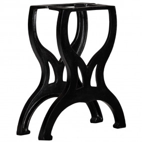 Bench Leg Set of 2 Black Cast iron 14.6 x 16.5 x 9.1 in