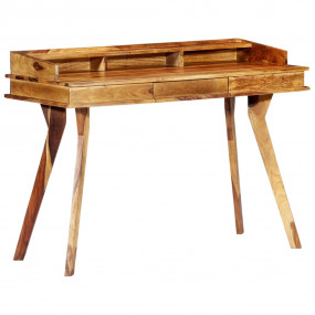 Writing Desk Brown Solid Sheesham Wood Medium Writing D...