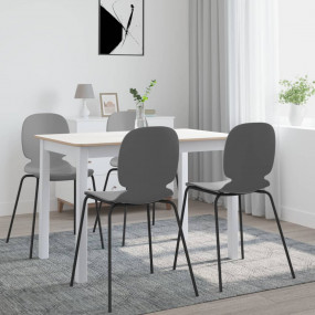 Dining Table White and Brown