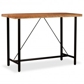 Bar Table Brown, Black Solid acacia wood, Steel Large B...