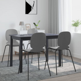 Dining Table Black Solid rubber wood frame 44.9 x 28.0 ...
