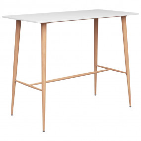 Bar Table White MDF 47.2 x 23.6 x 41.3 in Durable Bar T...