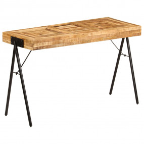 Writing Table Natural wood Solid mango wood, Steel Medi...