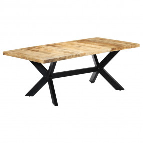Dining Table Brown Solid Mango Wood 78.7 x 39.4 x 29.5 ...