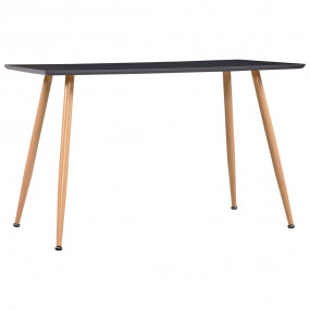 Dining Table Grey and Oak MDF and Steel 47.2 in long, 2...
