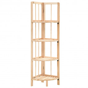 Corner Shelf Beige Solid cedar wood 10.6 x 10.6 x 43.3 ...