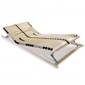 Slatted Bed Base Natural Wood Solid Beech Frame and Bir...