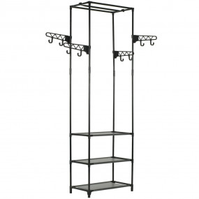 Clothes Rack Black Powder-coated steel, Non-woven fabri...