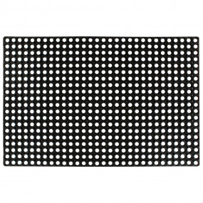 Doormat Black 100% rubber 31.5 x 47.2 in Non-slip Doorm...