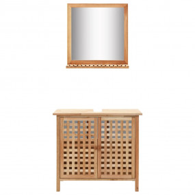 Storage Cabinet Natural Solid walnut wood and plywood M...