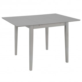 Dining Table Grey Solid Rubberwood/MDF 31.5-47.2 x 31.5...