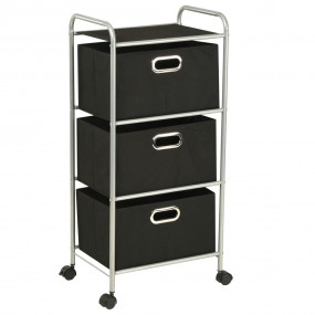 Storage Rack Unit Black and Silver