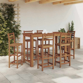 Bar Table Natural wood Solid acacia wood 59.1x27.6x41.3...