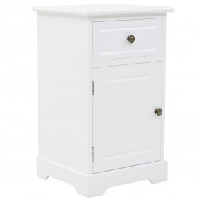 Bedside Cabinet White MDF Small Bedside Cabinet Rectang...