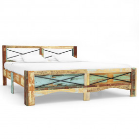 Bed Frame Mixed colors due to reclaimed wood Solid Recl...