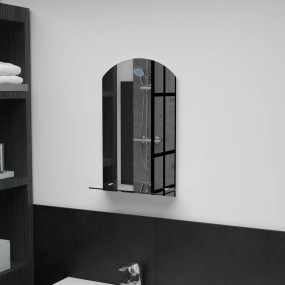 Wall Mirror Transparent Toughened Glass 11.8 x 19.7 in