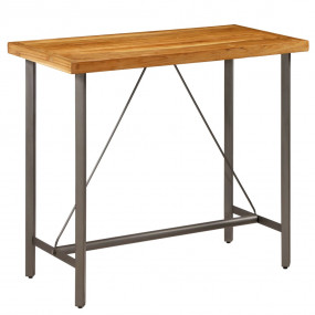 Bar Table Natural wood, Black steel