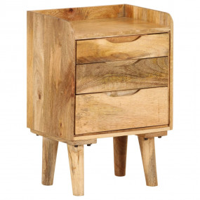 Bedside Cabinet Various shades of brown from natural ma...
