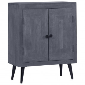 Sideboard Dark Grey Solid mango wood with powder-coated...