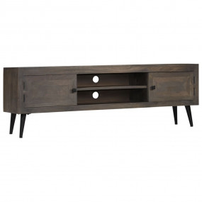 TV Cabinet Brown Mango Wood 55.1 x 11.8 x 17.7 in TV Ca...