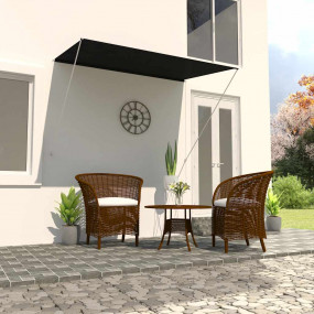 Imag:Awning Anthracite Steel frame 78.7x59.1 in Retractable Awning