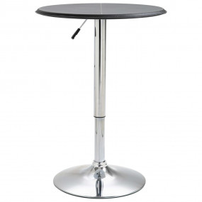 Bar Table Black MDF with PVC finish, Chromed Steel 23.6...