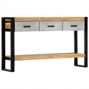 Console Table Brown, Grey and Black