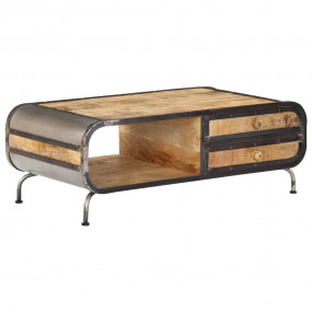 Coffee Table Multicolor (Variations of wood and iron)