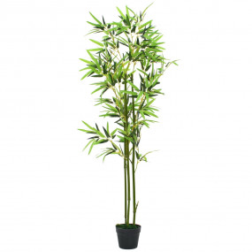 Artificial Plant Green Real bamboo stalks, Polyester le...