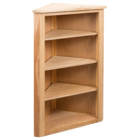 Corner Shelf Brown Solid oak and MDF with oak veneer