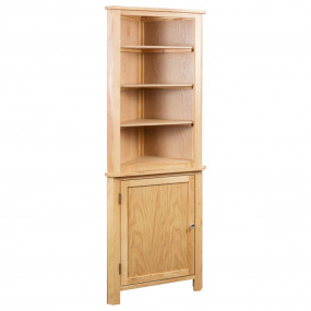 Corner Cabinet Brown Solid oak wood and MDF with oak ve...
