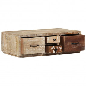 Coffee Table Multicolor Solid Mango Wood