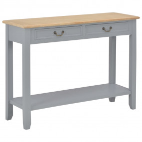 Console Table Grey and natural wood