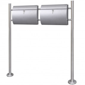 Mailbox Stainless Steel Double Durable Mailbox Rectangu...